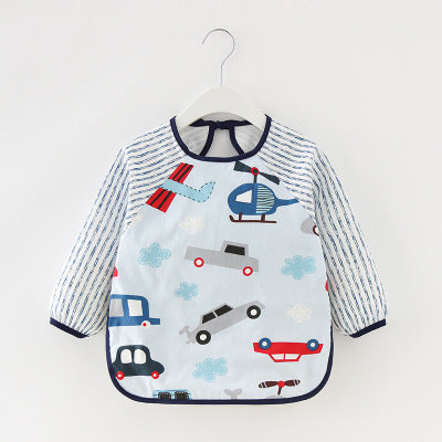 Baby Dinner Coverall Bib Spring And Autumn Long Sleeve Apron 6