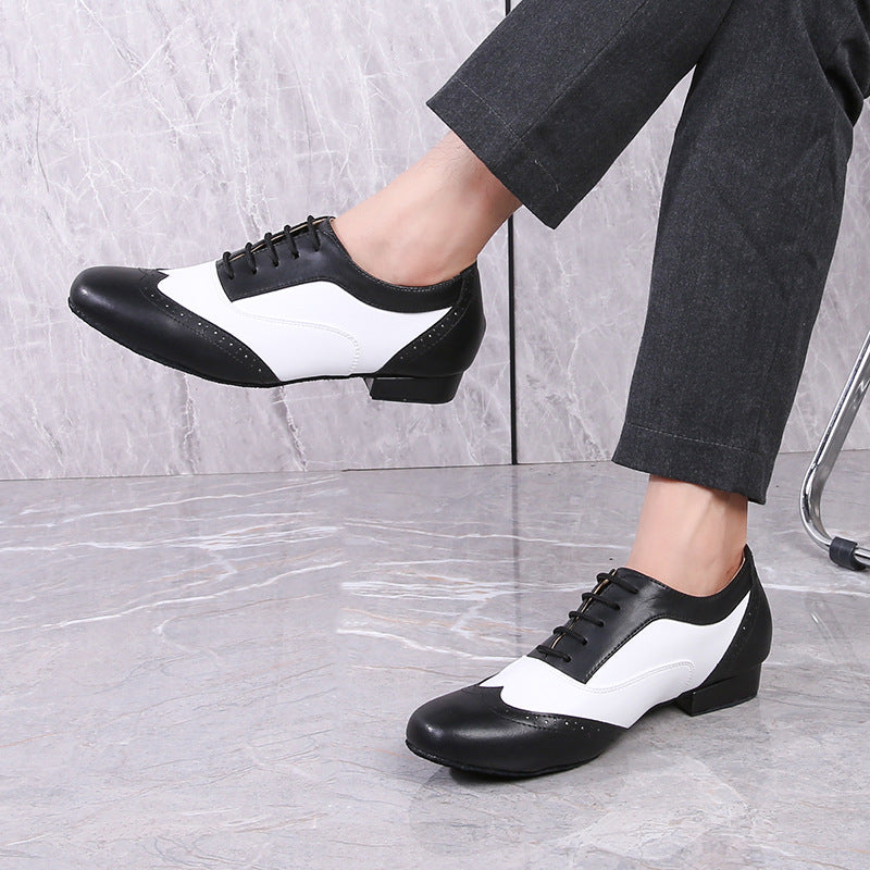 Leather Ballroom For Square Dancing And Latin Dancingsoft-soled Dance Shoes For Adults 4