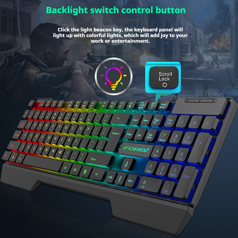 Wired Keyboard Luminous Desktop And Notebook Computer Accessories 1