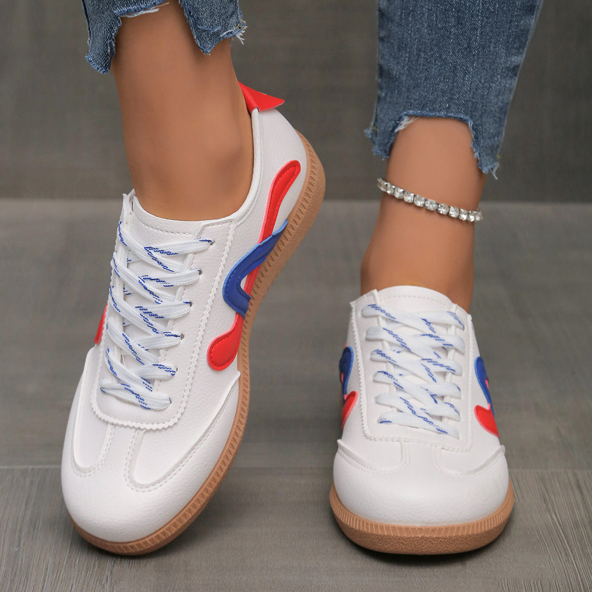 German Training Women's Flat Retro Casual Sports Skate Shoes 4