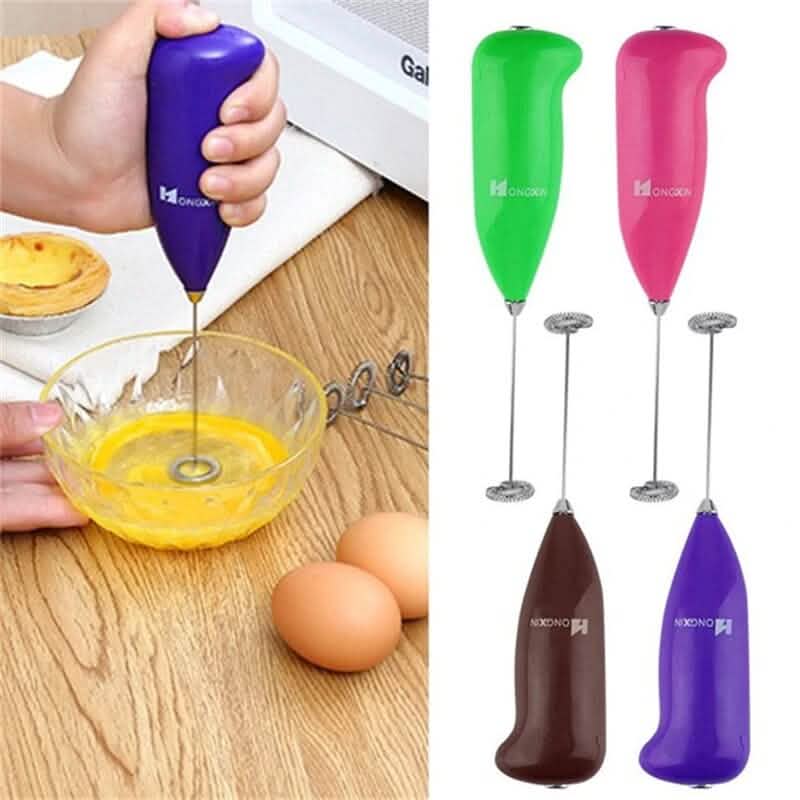 3-Pack: Electric Milk Frother Handheld Whisk 8
