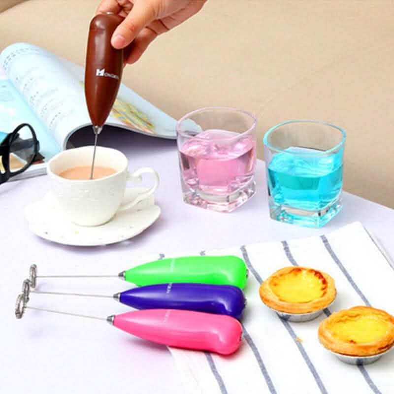 3-Pack: Electric Milk Frother Handheld Whisk 12