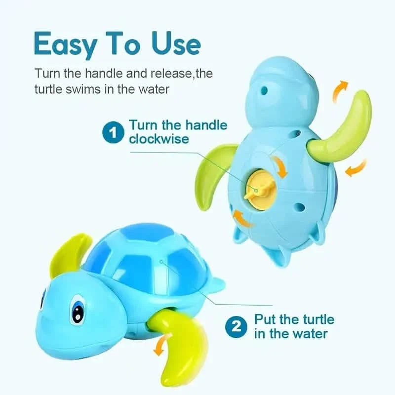 3-Pack: Fun Swimming Turtle Bath Toy 9