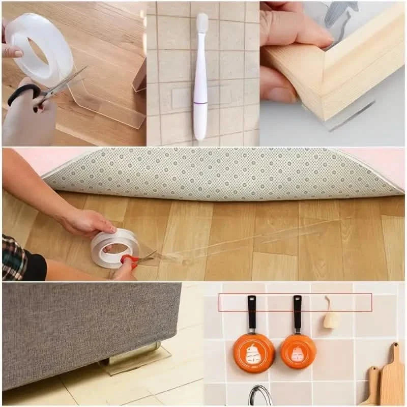 3-Pack: Reusable & Washable Nano Double-Sided Tape 9