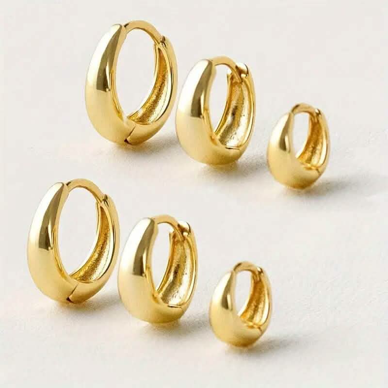 3-Pairs: Stylish and Simple Copper Earrings 4