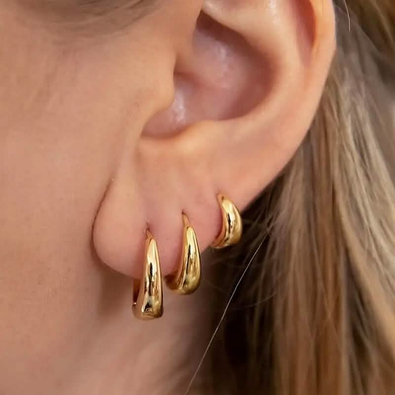 3-Pairs: Stylish and Simple Copper Earrings 1