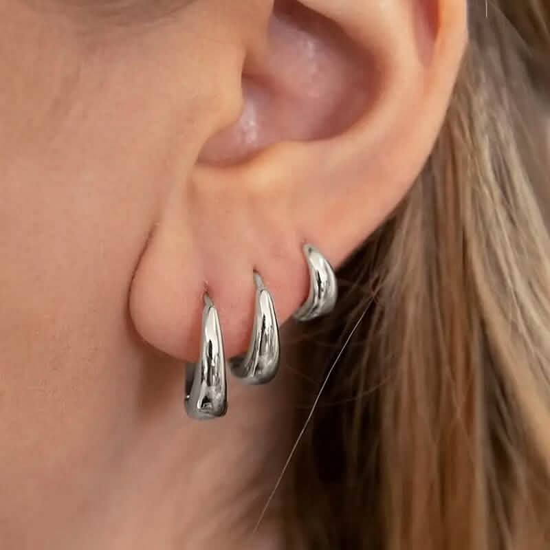 3-Pairs: Stylish and Simple Copper Earrings 2