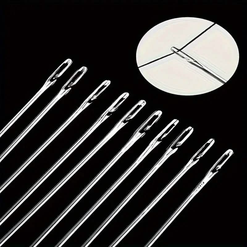 30-Pieces: Self-Threading Random Sizes Needles with Wooden Storage Tube 6