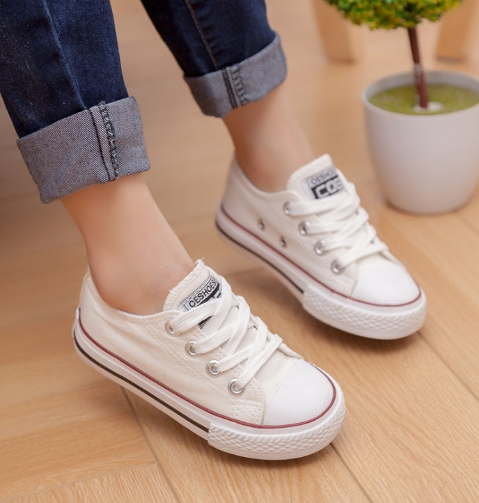 Canvas Shoes Non-slip Casual Shoes Student Parent-child Shoes New Baby Shoes White Shoes 3