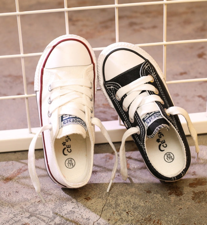 Canvas Shoes Non-slip Casual Shoes Student Parent-child Shoes New Baby Shoes White Shoes 4