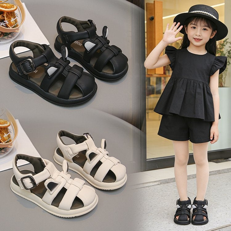 2026 New Summer Korean Style Closed Toe Girls Sandals Fashion Casual Student Shoes Wholesale 3