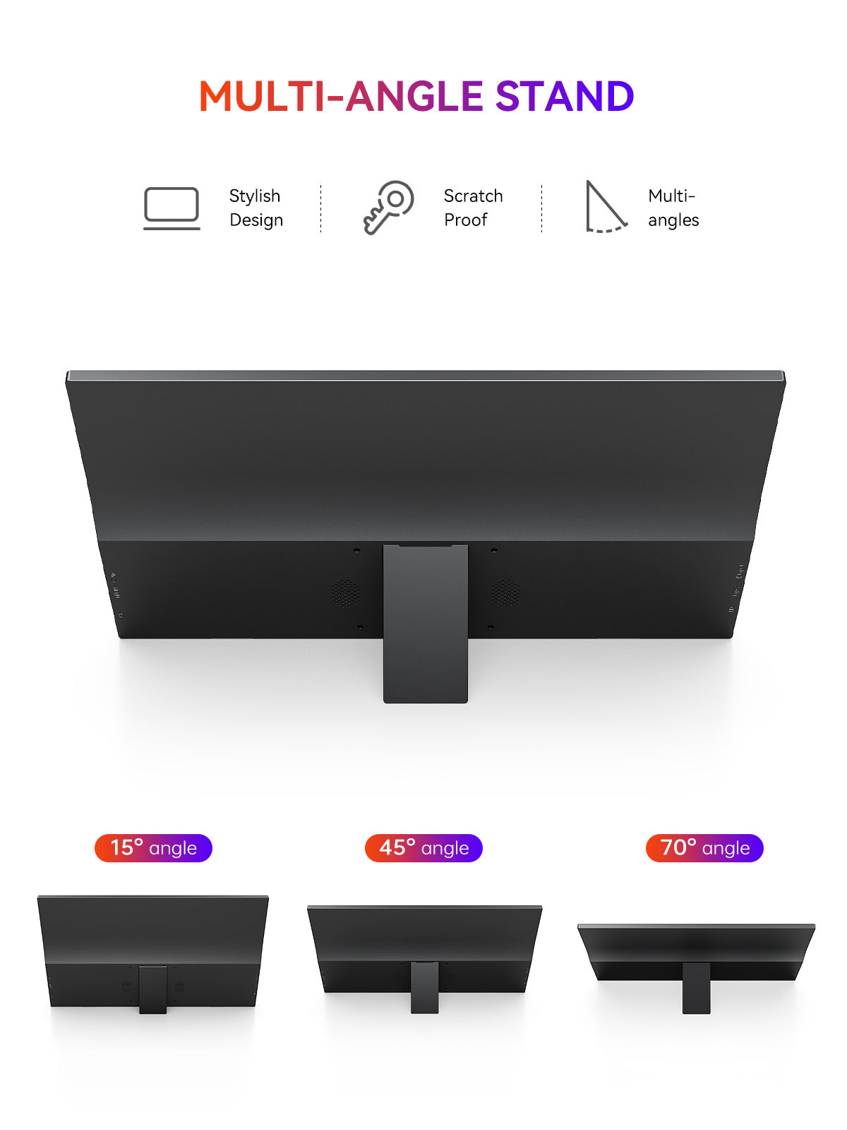 UPERFECT 15.6 Inch Portable Monitor 1080P FHD IPS Display 125 Percent SRGB USB C HDMI Plug And Play Built In Stand Dual Speakers For Laptop PC MacBook PS5 Xbox Switch 3