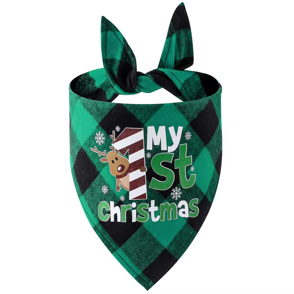Christmas Day Border Protection Pet Small, Medium, and Large Dogs, Dogs, Cats, Teddy Triangular Towels, Water Jars 11