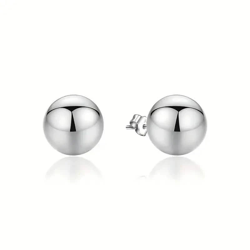 Stainless Steel Hypoallergenic Ball Shaped Stud Earrings 3