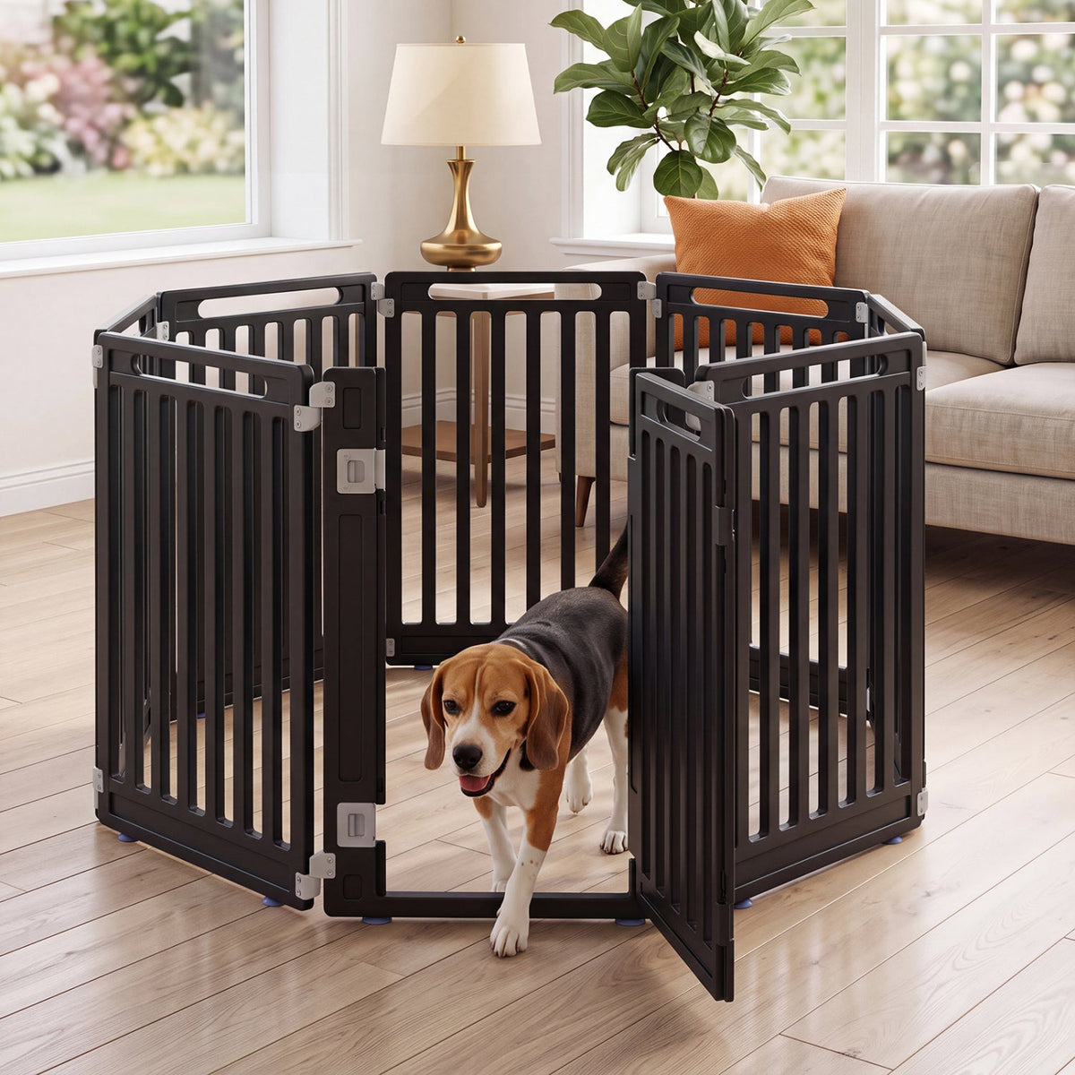 8-Panel Dog Playpen 31.5" Height Indoor Outdoor HDPE 10