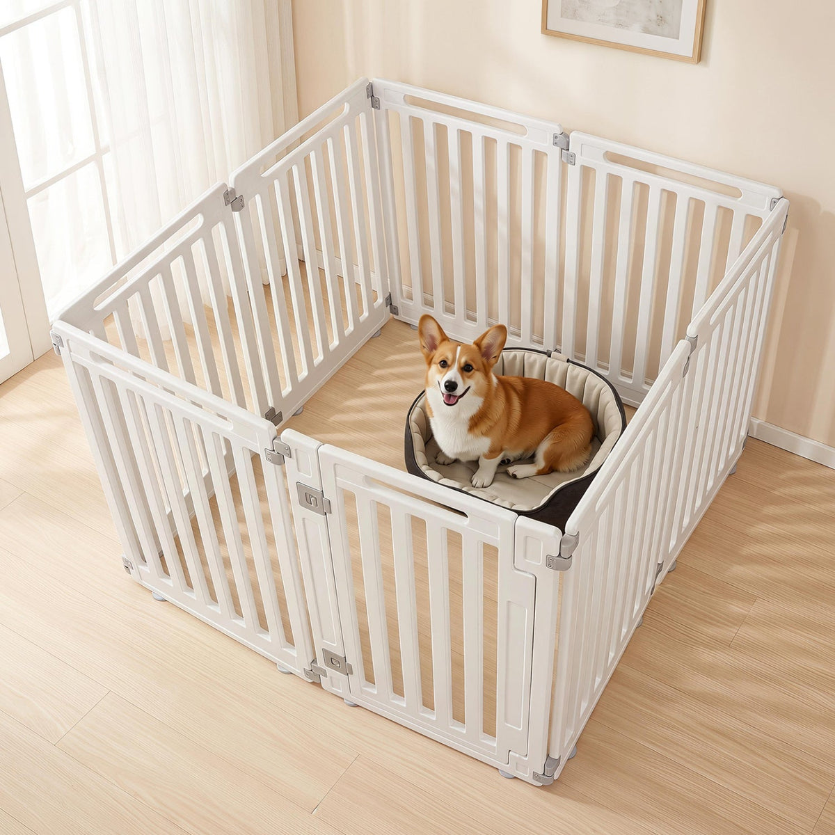 8-Panel Dog Playpen 31.5" Height Indoor Outdoor HDPE 1