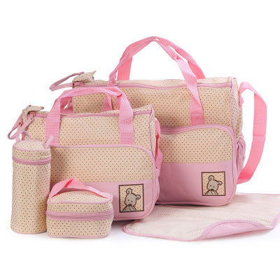 Baby Diaper Bag Suits For Mom Baby Bottle Holder Mother Mummy Stroller Maternity Nappy Bags Sets 6
