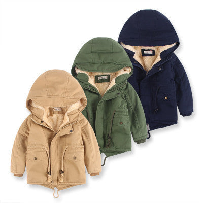 LM 6035 Europe And American Wind Boy's Coat And Cashmere Boy's Windcoat For Autumn And Winter Children's Clothes 1