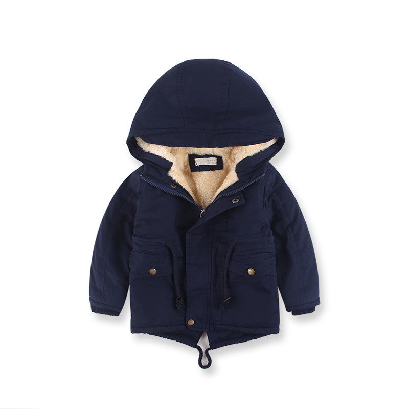 LM 6035 Europe And American Wind Boy's Coat And Cashmere Boy's Windcoat For Autumn And Winter Children's Clothes 4