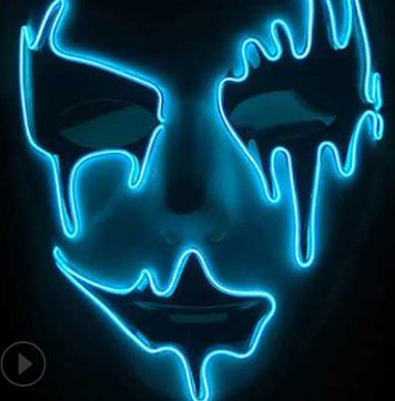 Halloween Skeleton Mask LED Glow Scary EL-Wire Mask 2