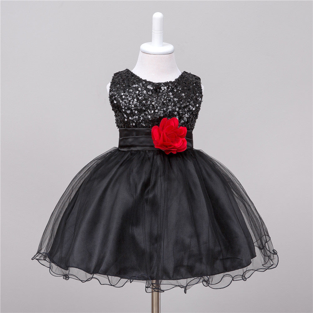 Baby Sequin Dress Flower Girl Wedding Princess Dress 2