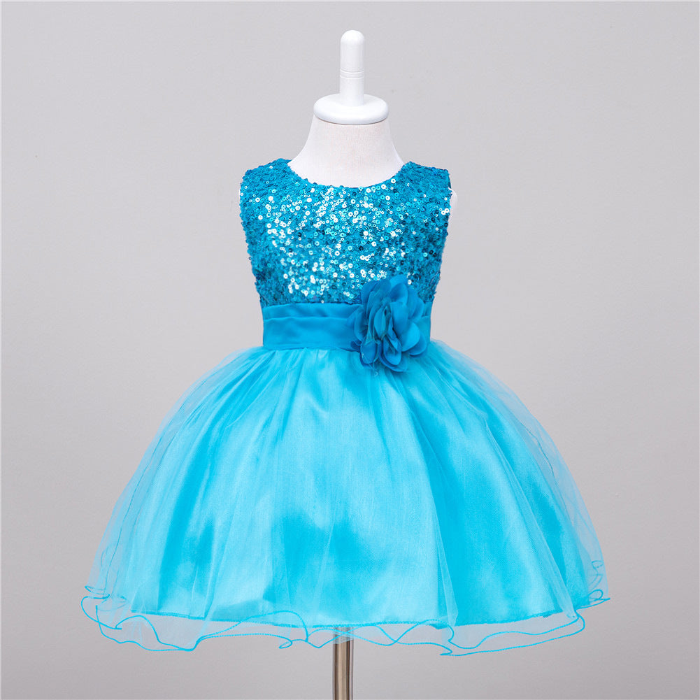 Baby Sequin Dress Flower Girl Wedding Princess Dress 11