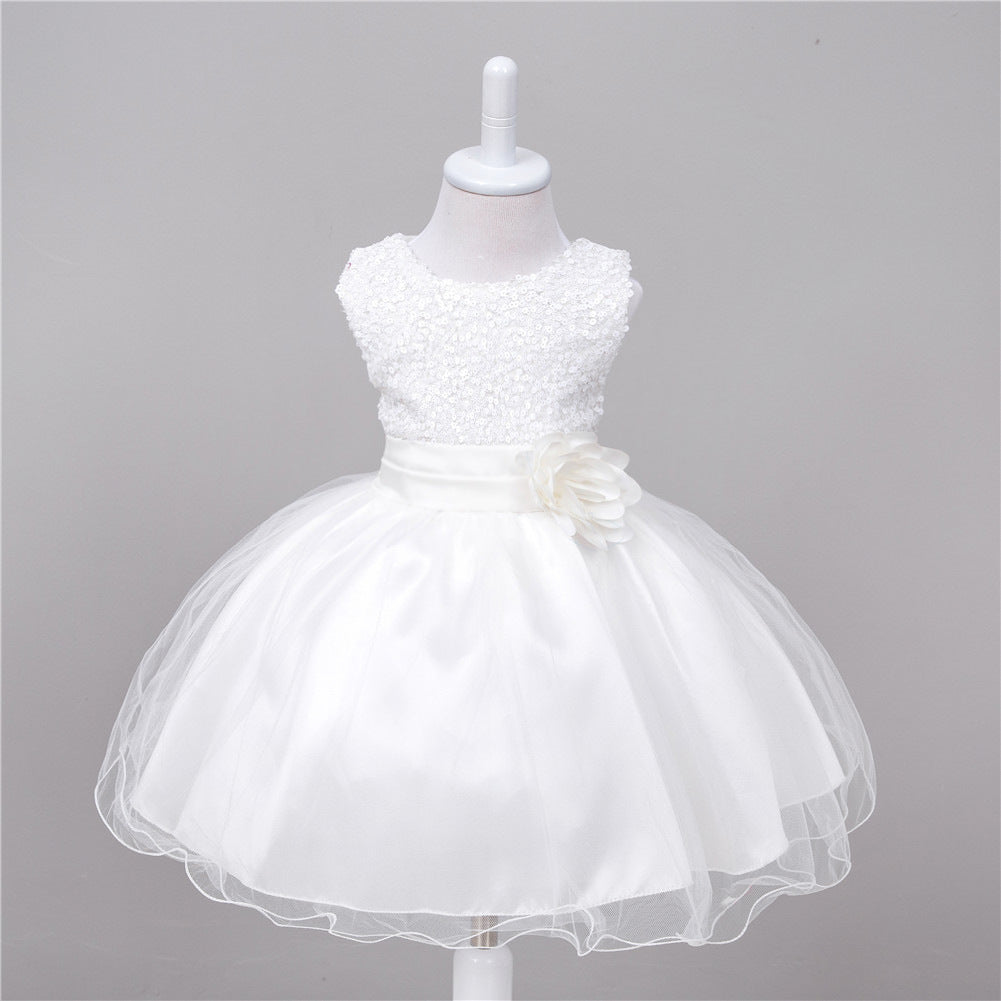 Baby Sequin Dress Flower Girl Wedding Princess Dress 16