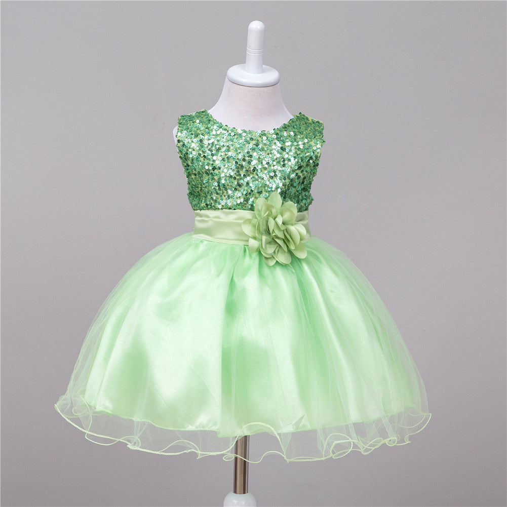Baby Sequin Dress Flower Girl Wedding Princess Dress 20