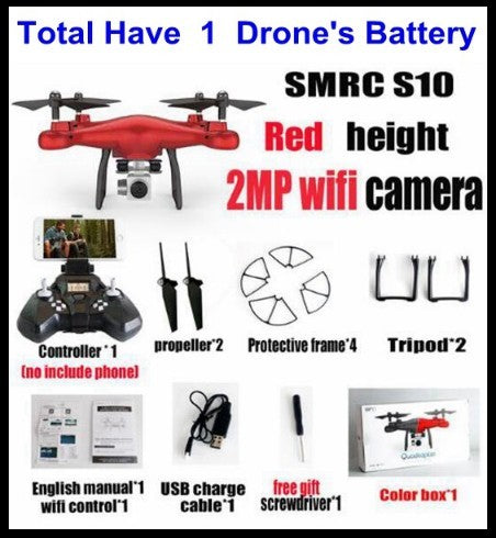 Sales Promotion WiFi 2MP Camera With S10 SMRC FPV Quadcopter Drone Helicopter UAV Micro Remote Control Toy RACER KIT Aircraft 14