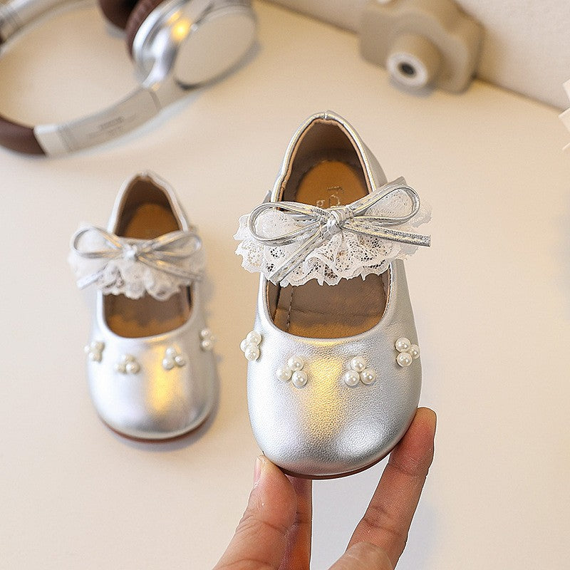 Children's Leather Shoes For Baby Girls, Mary Jane Lace Princess Shoes, Fashionable And Versatile Soft Soled Single Shoes 7