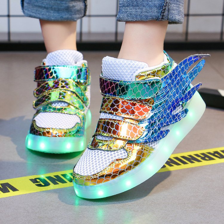 Lights up, children's sneakers, glitter shoes 3