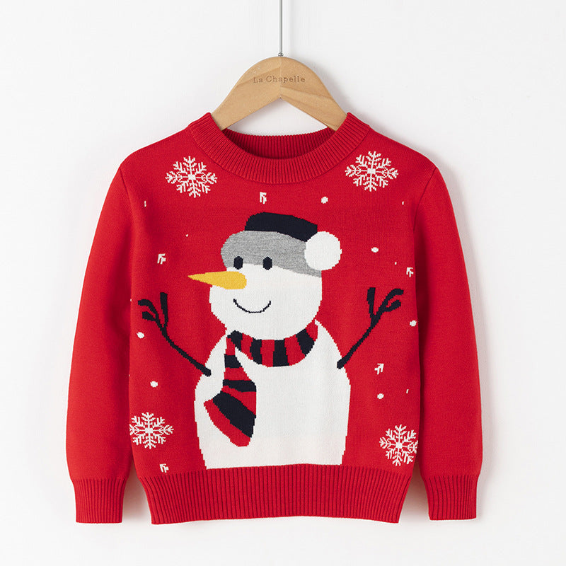 Cotton Double Layer Autumn Winter Christmas Long Sleeved Children's Sweater 20