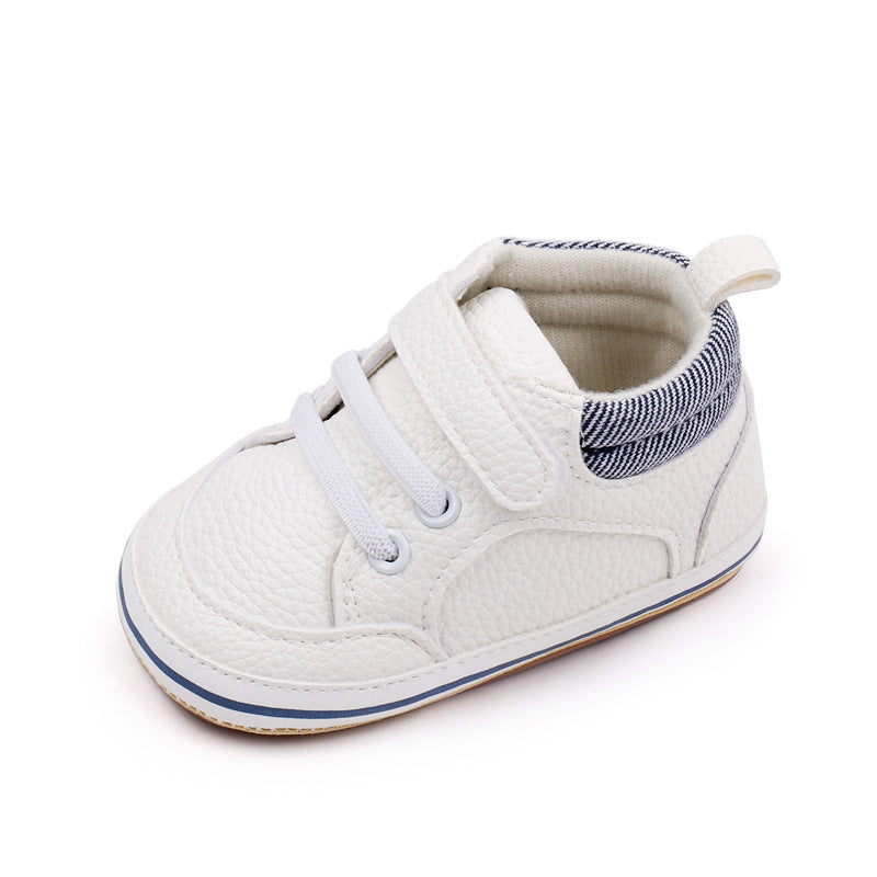 Fashionable Solid-color PU Leather First-walker Shoes For Babies 8
