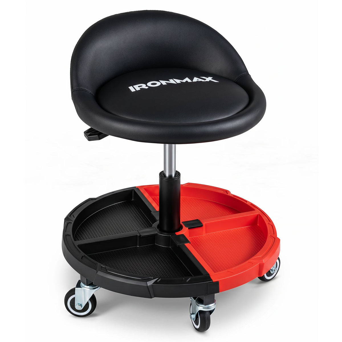Rolling Mechanic Stool with Adjustable Height & Tool Tray 4