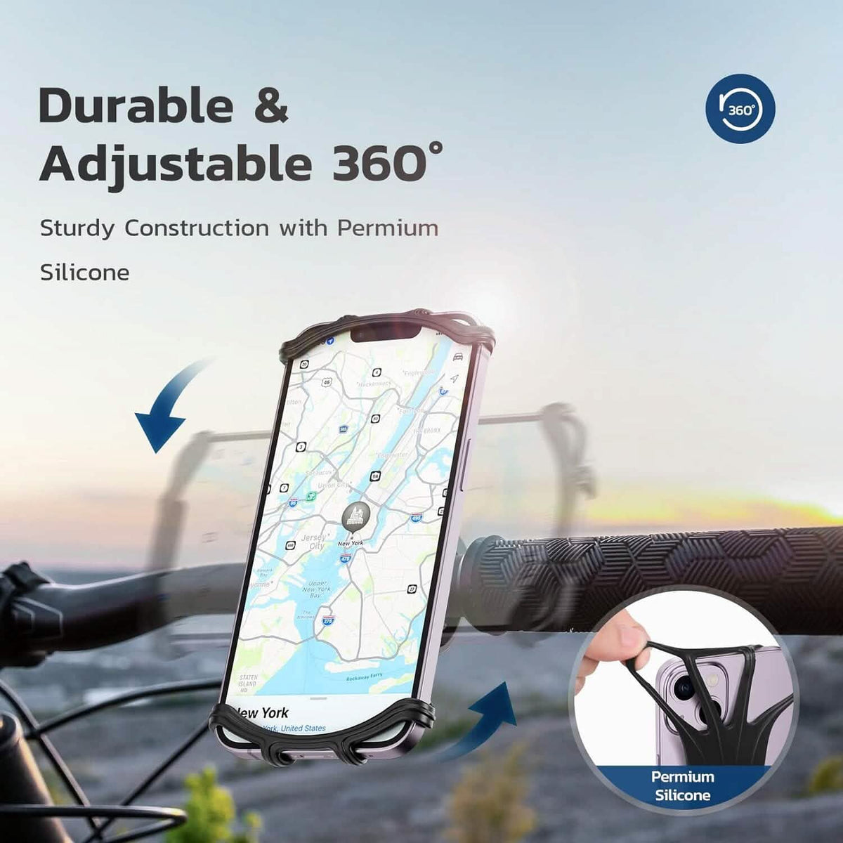360° Rotatable Waterproof Bike Phone Mount 3