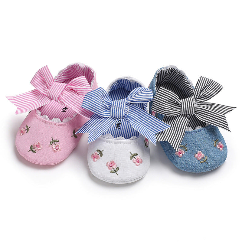 Bowknot Baby Shoes Girl Toddler Anti-Slip Shoe 2