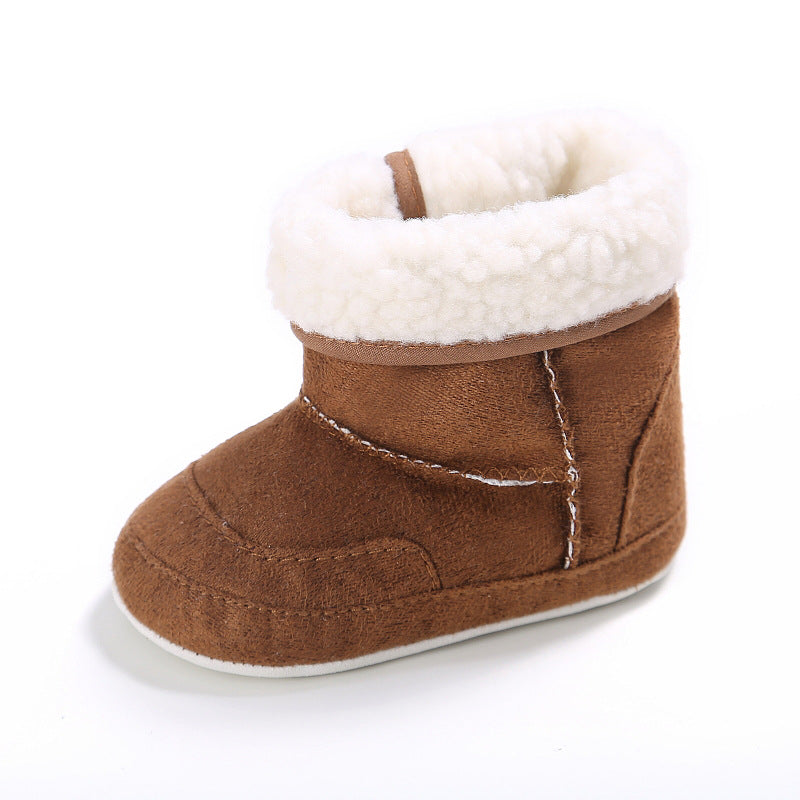 Newborn Baby Girls First Walkers Shoes Infant Toddler Soft Rubber Soled Anti-slip Boots Booties 8