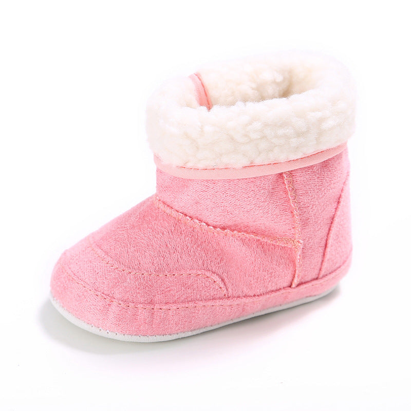 Newborn Baby Girls First Walkers Shoes Infant Toddler Soft Rubber Soled Anti-slip Boots Booties 9