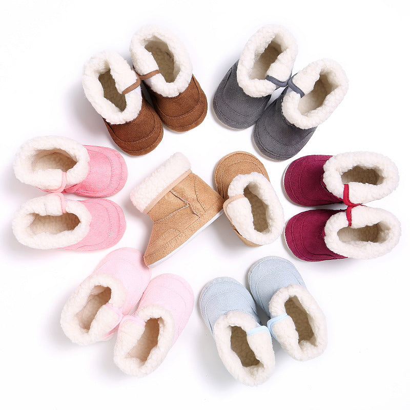 Newborn Baby Girls First Walkers Shoes Infant Toddler Soft Rubber Soled Anti-slip Boots Booties 2