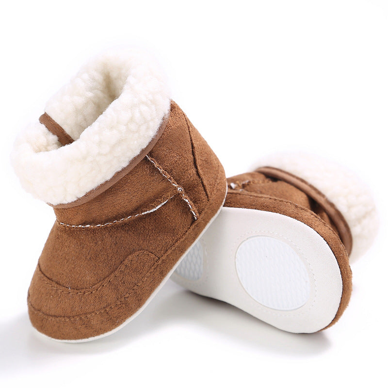 Newborn Baby Girls First Walkers Shoes Infant Toddler Soft Rubber Soled Anti-slip Boots Booties 5