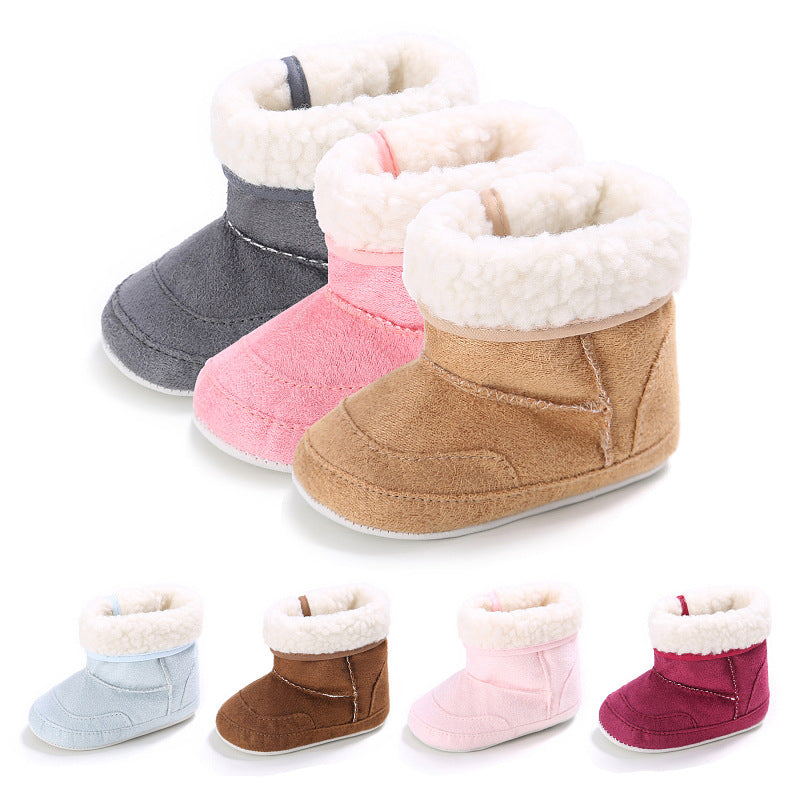 Newborn Baby Girls First Walkers Shoes Infant Toddler Soft Rubber Soled Anti-slip Boots Booties 4