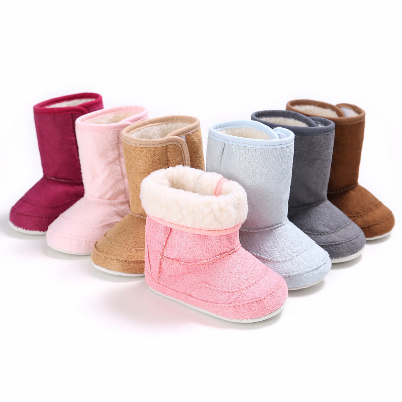 Newborn Baby Girls First Walkers Shoes Infant Toddler Soft Rubber Soled Anti-slip Boots Booties 1