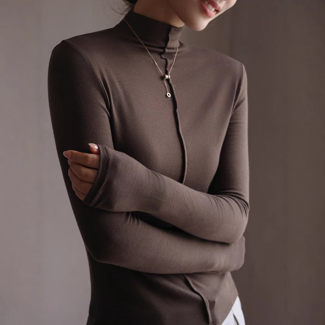 Base Clothing Autumn And Winter Modal Half Turtleneck Women 1