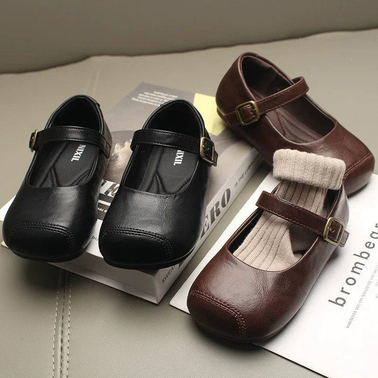 Children's Leather Shoes, Girls' Single Shoes, Baby Princess Shoes, Soft Soled, Black And Stylish For Little Girls 1