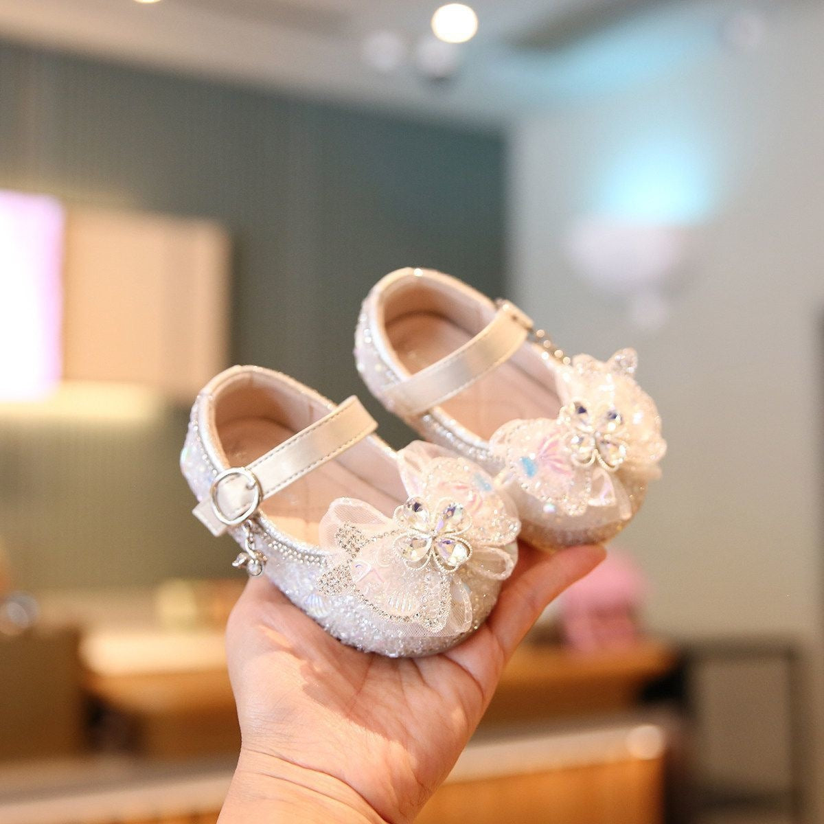 Little Girls Bow-tie Leather Shoes 6