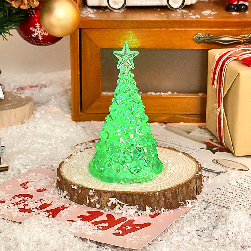 Christmas Star Tree Night Light LED Room Decoration Iceberg Atmosphere Light Children's Christmas Gift Desktop Ornament 9