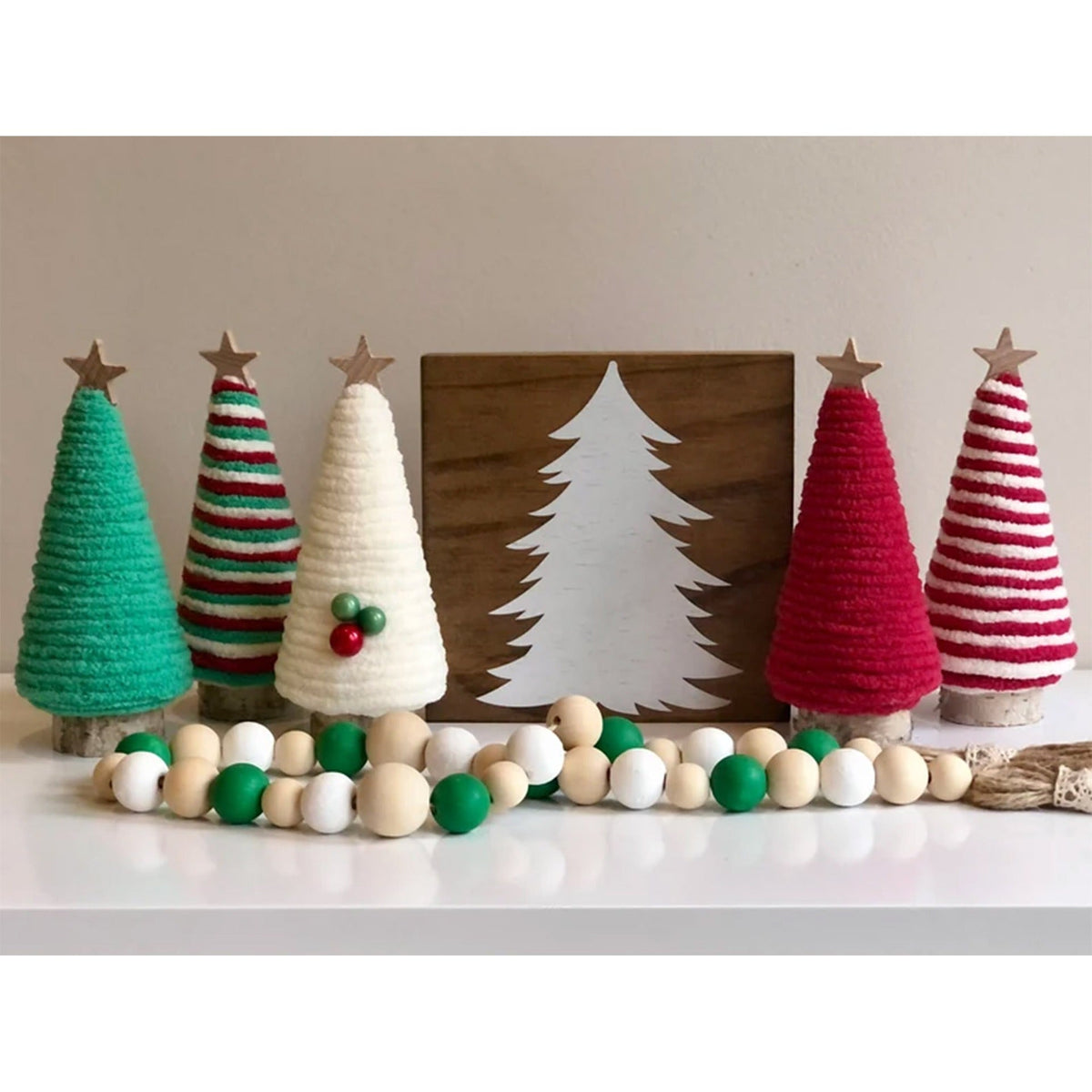 Christmas Mini Christmas Tree Table Shelves Scene Decoration Tray Ornaments 2