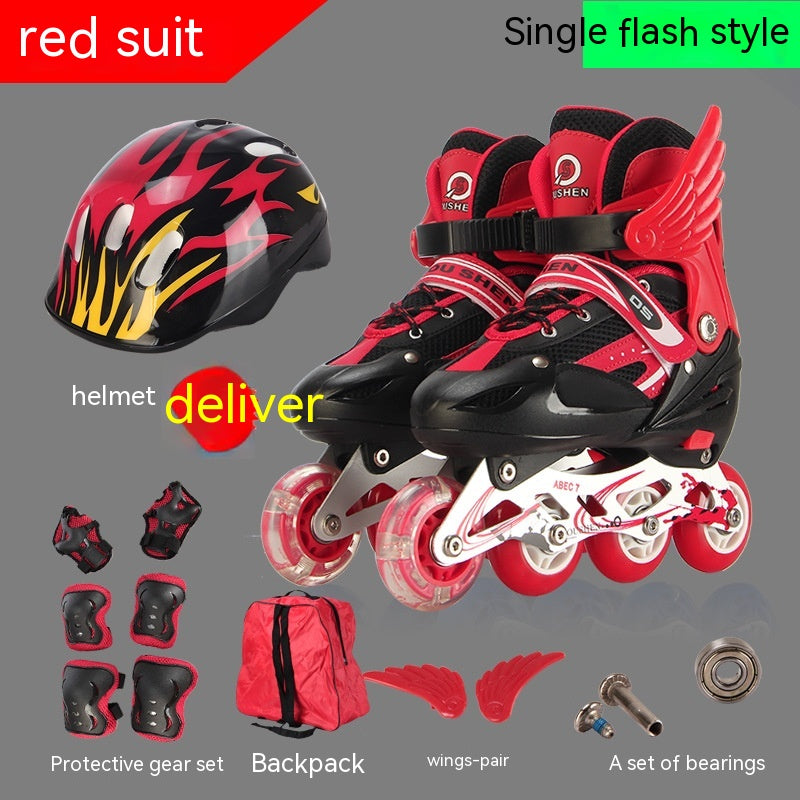 PU Single Adjustable Children The Skating Shoes 3