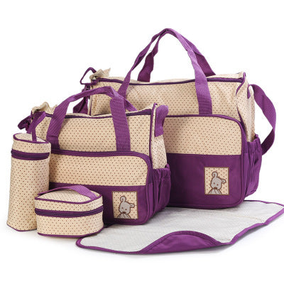 Baby Diaper Bag Suits For Mom Baby Bottle Holder Mother Mummy Stroller Maternity Nappy Bags Sets 7