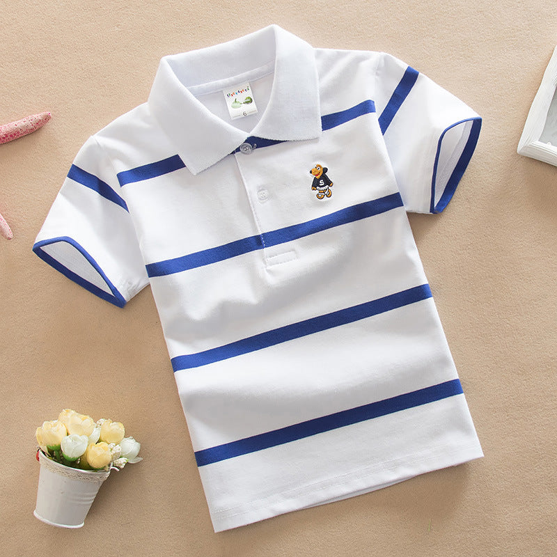 College Style Boys Polo Short Seeve T-shirt 8